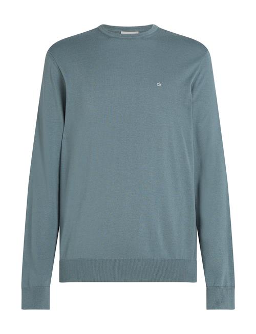 Calvin Klein Cotton Silk Blend Cn Sweater Calvin Klein Blue