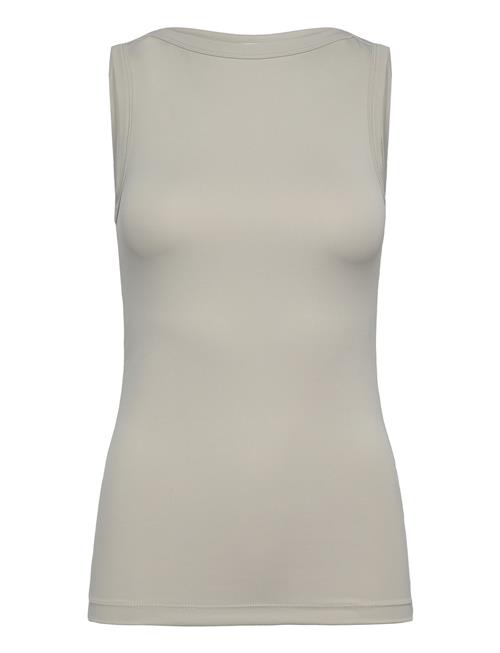 Calvin Klein Stretch Jersey Slim Tank Top Calvin Klein Beige