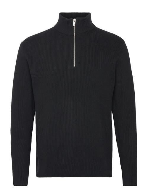 Half Zip Rib Knit Lindbergh Black