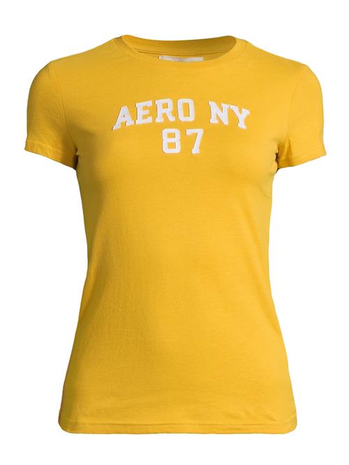 Se AÉROPOSTALE Shirts 'NY 87'  gylden gul / hvid ved About You