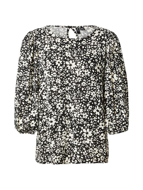 VERO MODA Bluse 'EASY'  sort / hvid