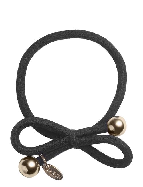 Hair Tie With Gold Bead - Black Ia Bon Black