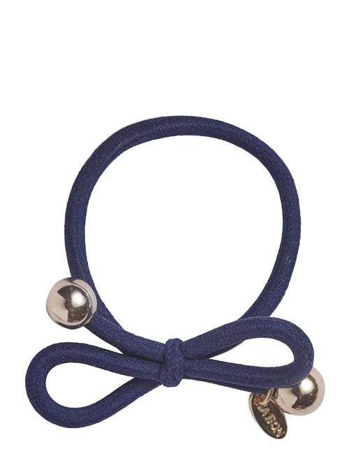 Hair Tie With Gold Bead - Navy Ia Bon Blue