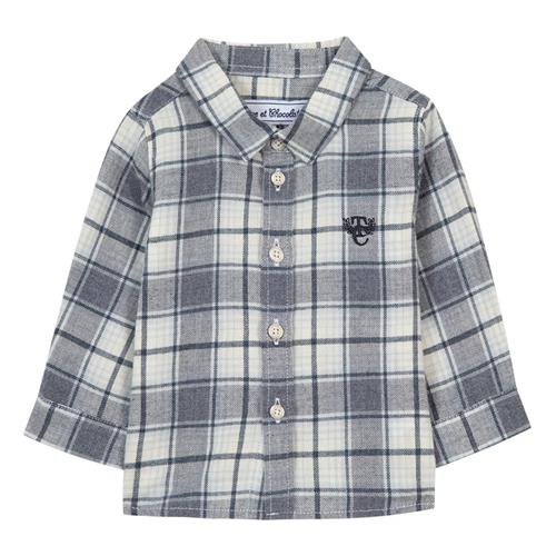 Tartine et Chocolat Heather Cotton Shirt Medium Heather Grey | Grå | 9 months