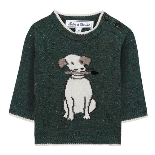 Tartine et Chocolat Uldtrøje engelsk grøn 9 months  Grøn  9 måneder  mand