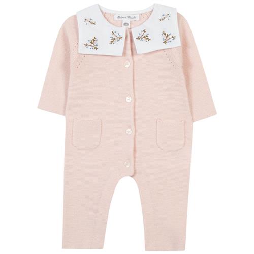 Tartine et Chocolat Onesie i uld Lyserød | Lyserød | 6 months