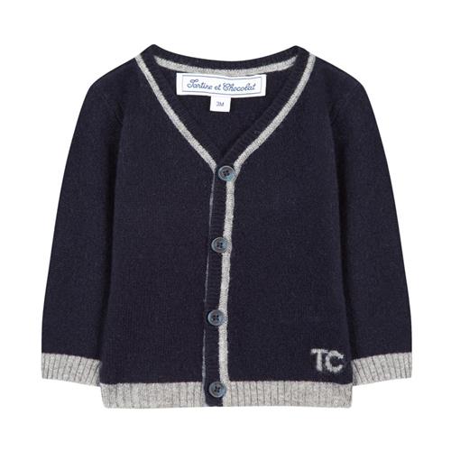 Tartine et Chocolat Cardigan i kashmir Navy | Marine blå | 9 months