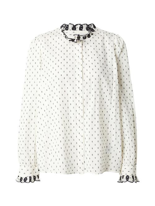 Lollys Laundry Bluse 'River'  creme / sort