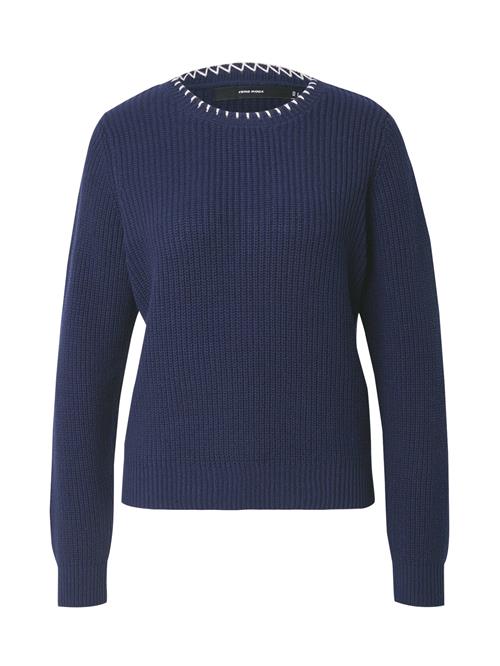 Se VERO MODA Pullover 'VMLIGHTCREAM'  navy / hvid ved About You