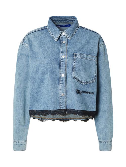 KARL LAGERFELD JEANS Bluse  blue denim / sort