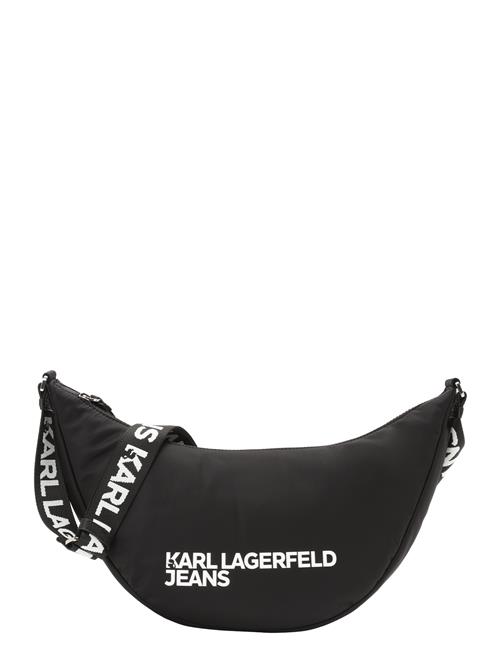 KARL LAGERFELD JEANS Bæltetaske 'ESSENTIAL'  sort / hvid