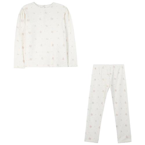 Tartine et Chocolat Pyjamas i cremefarvet silke, perle |  | 5 years