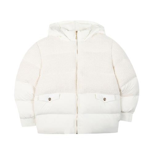 Tartine et Chocolat Dunjakke i uldboucle, cremefarvet 8 Y  Creme  8 år  kvinde