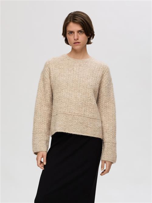 SELECTED FEMME Pullover i overstørrelse  mørkebeige