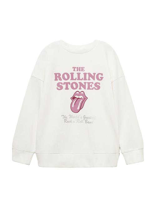 MANGO KIDS Sweatshirt 'Rolling'  lyserød / sølv / offwhite