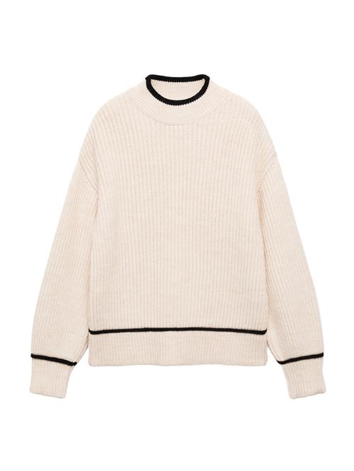 MANGO Pullover 'PLAZA'  beige / sort