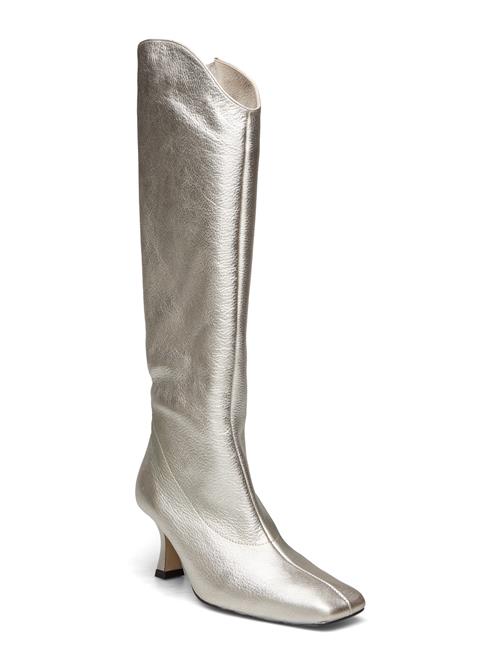 ALOHAS Billy Shimmer Silver Leather Boots ALOHAS Silver