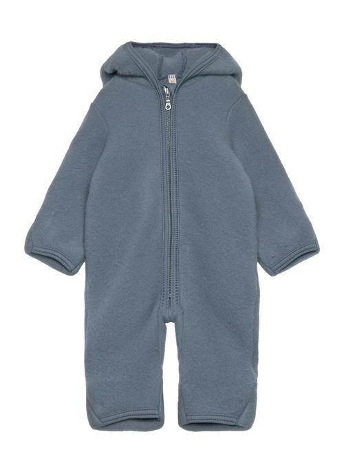 Huttelihut Pram Suit Ears Wool Fleece Huttelihut Blue