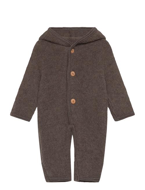 Huttelihut Pram Suit Pixie Wool Fleece Huttelihut Brown