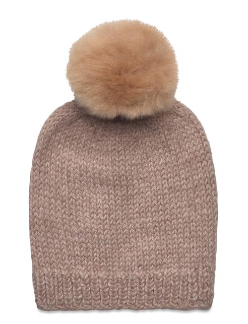 Huttelihut Hat Wool Knit Alpaca Pompom Huttelihut Beige