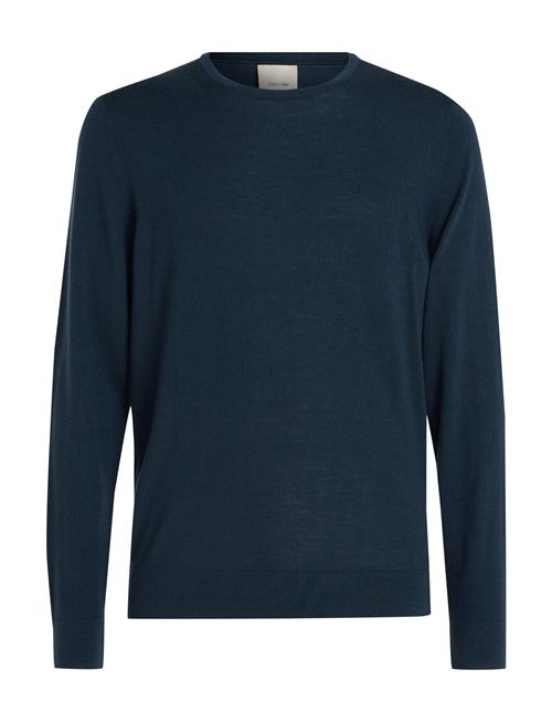 Calvin Klein Superior Wool Crew Neck Sweater Calvin Klein Navy