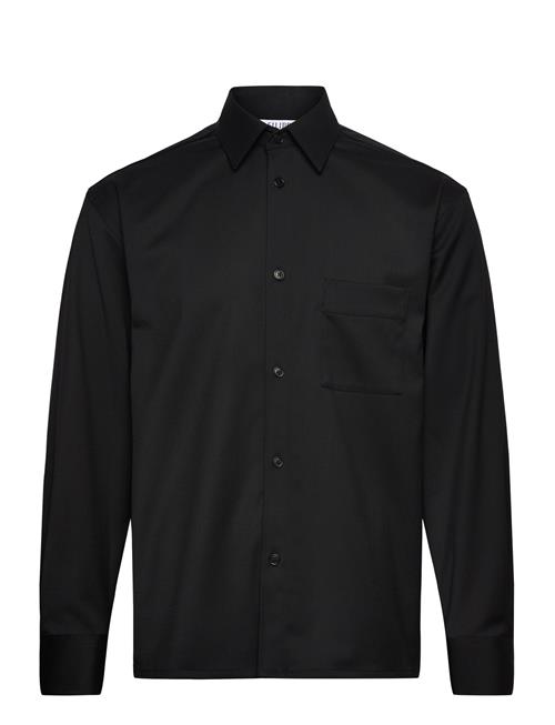 Filippa K Boxy Wool Twill Shirt Filippa K Black