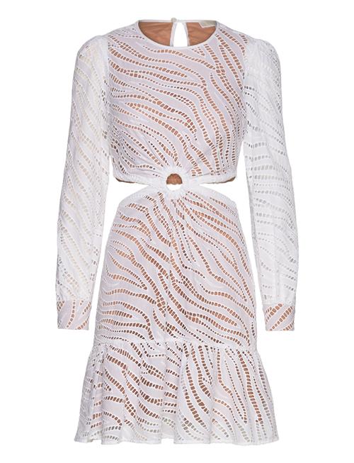 Michael Kors Mega Zebra Eyelet Dress Michael Kors White