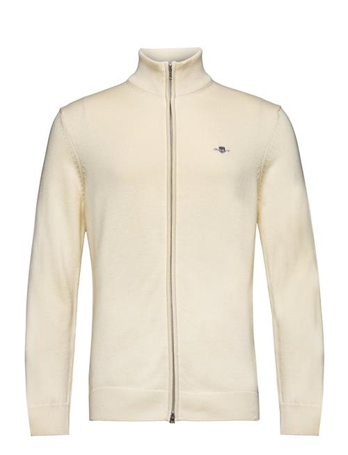 Casual Cotton Zip Cardigan GANT Cream