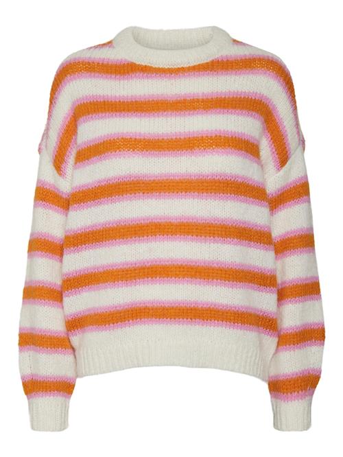 Se VERO MODA Pullover 'Rhapsody'  beige / orange / lys pink ved About You