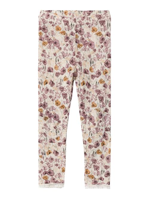 NAME IT Leggings 'Wang'  beige / grøn / orange / gammelrosa