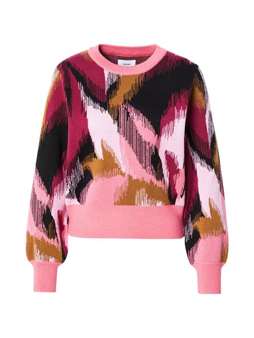 Se NÜMPH Pullover 'Leavy'  oliven / lyserød / mørk pink / sort ved About You