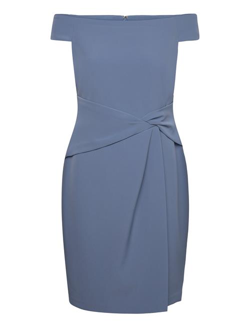 Crepe Off-The-Shoulder Cocktail Dress Lauren Ralph Lauren Blue