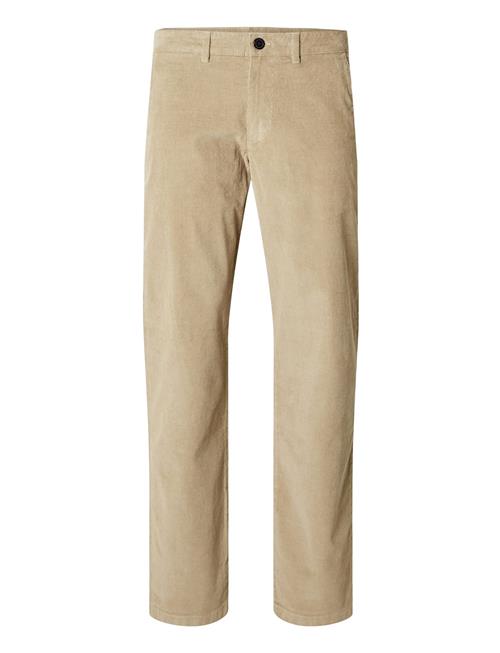 Slh196-Straight Miles Cord Pants W Noos Selected Beige