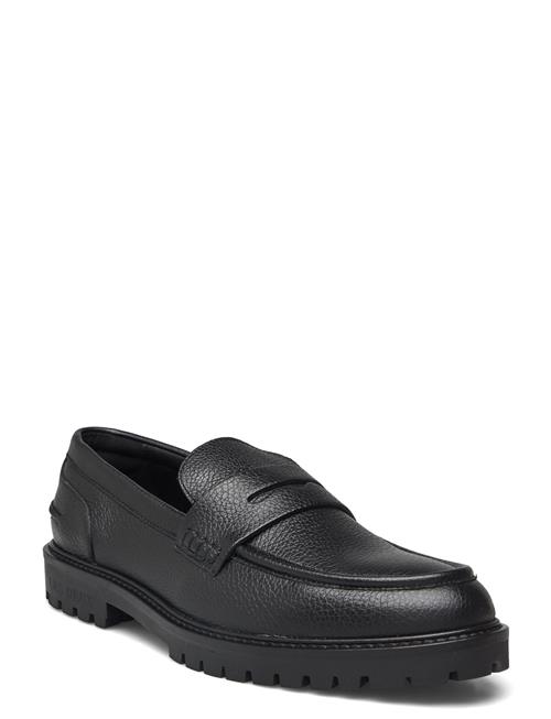 Les Deux Thatcher Grain Penny Loafer Les Deux Black