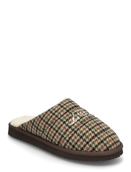 Les Deux Truman Houndstooth Padded Slipper Les Deux Brown