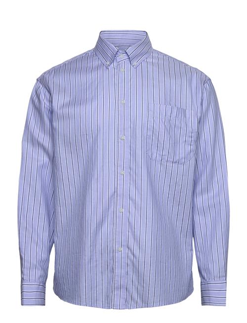 Kolton Herringb Poplin Shirt Les Deux Blue