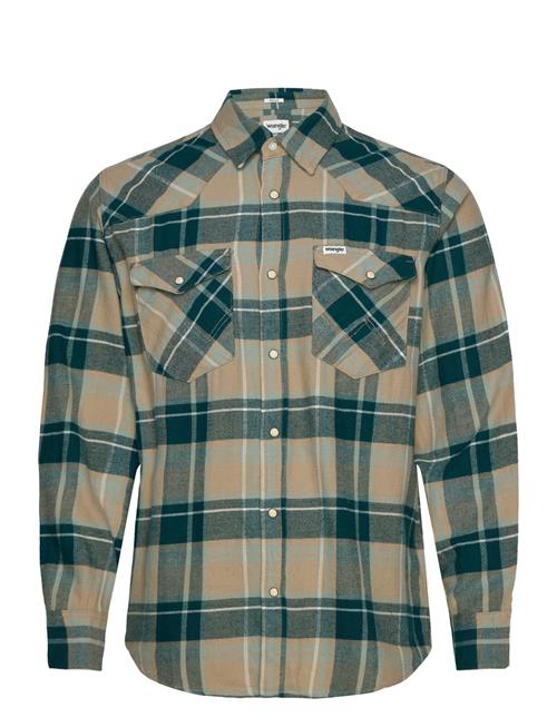 Wrangler Flannel Western Shirt Wrangler Green