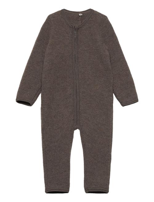 Huttelihut Pram Suit Wool Fleece Huttelihut Brown