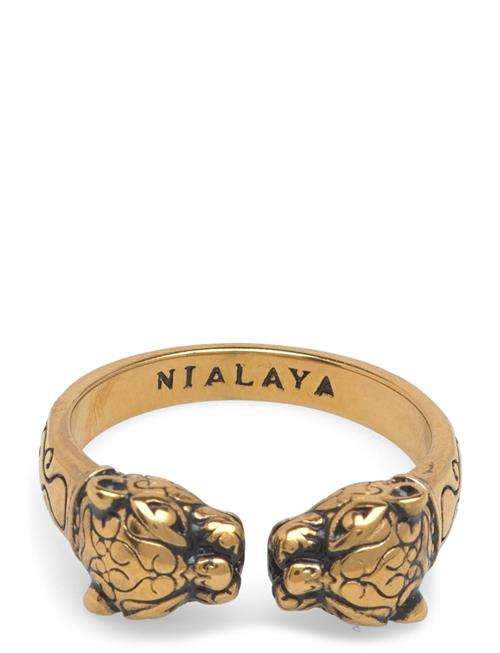 Nialaya Men's Gold Panther Ring Nialaya Gold