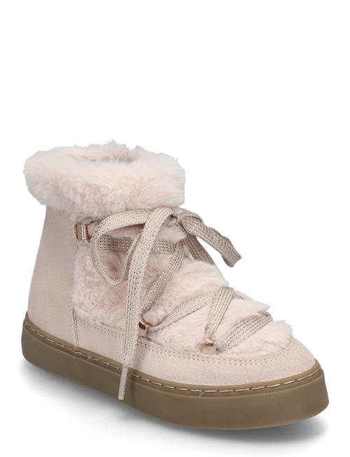 Hair Lace Ankle Boots Mango Pink