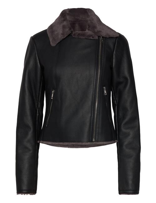 Mango Jacket With Shearling-Effect Lining Mango Black