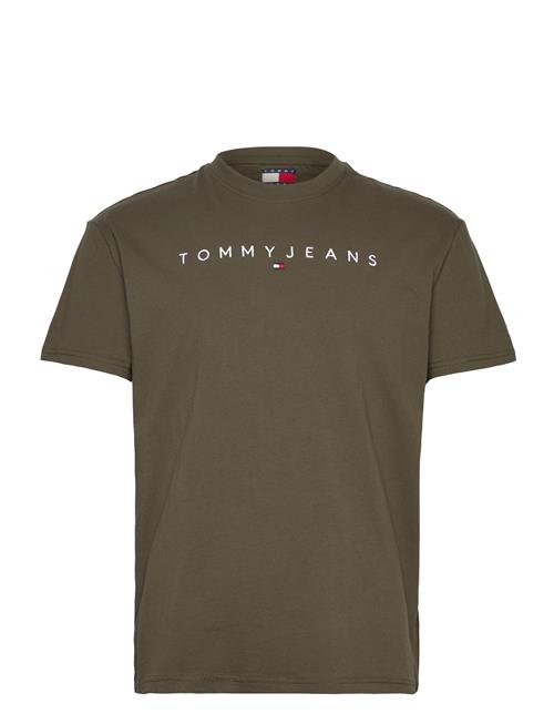 Tjm Reg Linear Logo Tee Ext Tommy Jeans Khaki