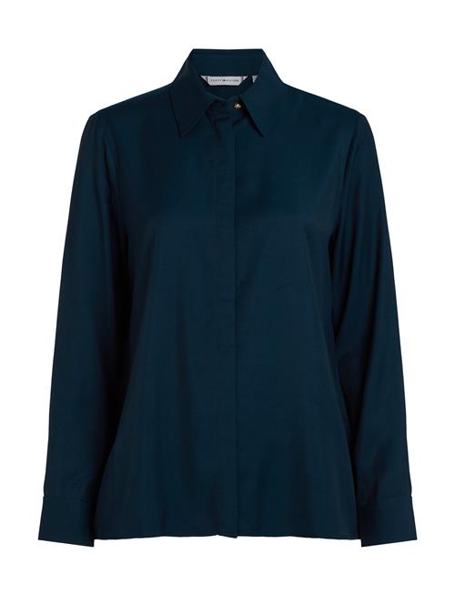 Soft Viscose Regular Ls Shirt Tommy Hilfiger Navy