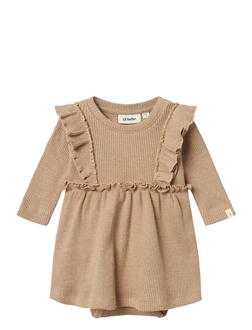 Lil'Atelier Nbfsophia Sin Ls Body Dress Lil Lil'Atelier Beige