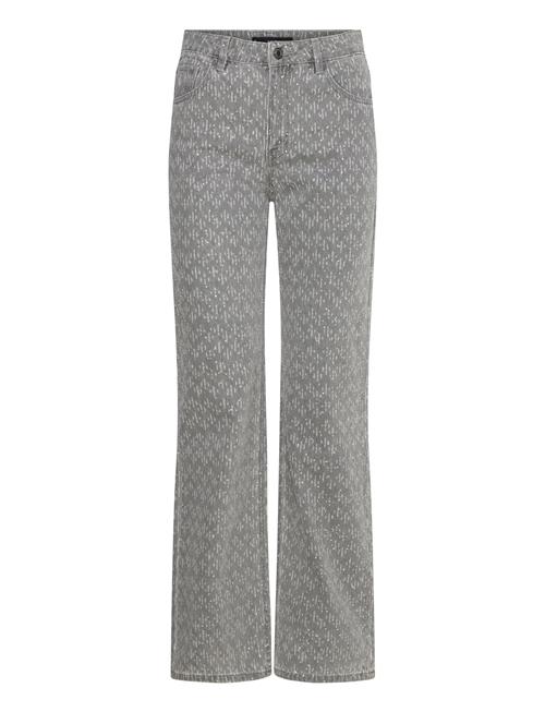 Mango Straight-Fit Jeans With Rhinest Detail Mango Grey