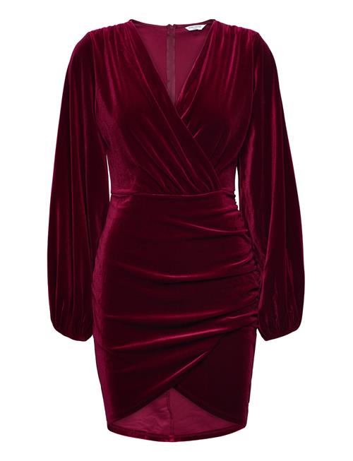 Leija Velvet Dress Bubbleroom Burgundy