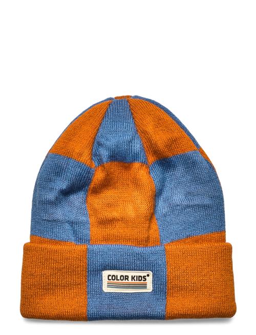 Color Kids Hat - Check Pattern Color Kids Orange