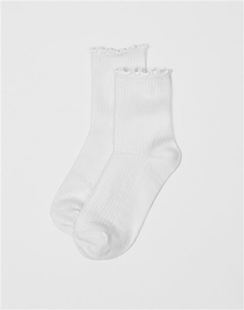 Pieces - Hvid - Pcafia Socks Noos