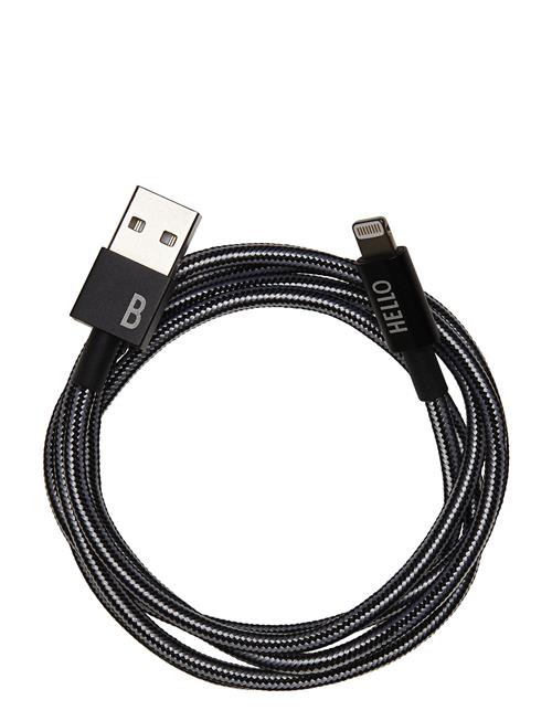 Design Letters Charger Cable Iph A-Z Design Letters Black