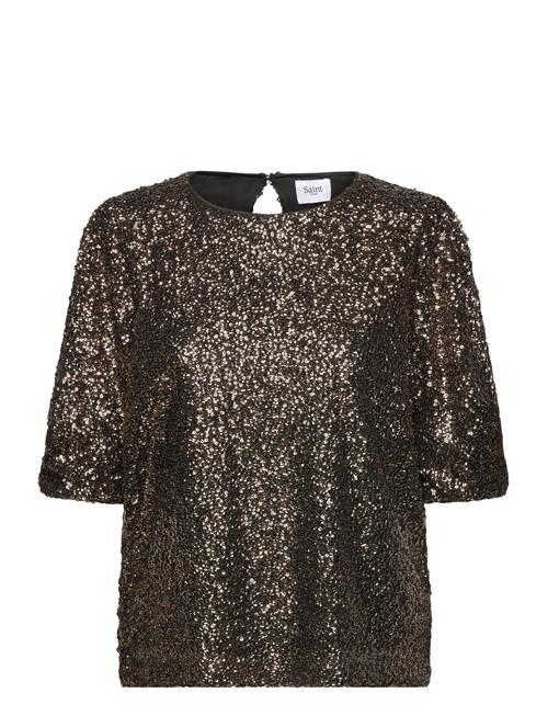 Se Saint Tropez Baileysz Blouse Saint Tropez Gold ved Booztlet